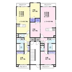 フォレスト荻窪 2LDKの間取図画像