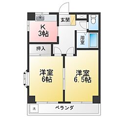 メゾン21 2Kの間取図画像