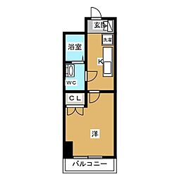 Nステージ西船橋3 1Kの間取図画像