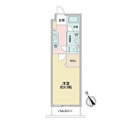 LEO四拾八番館 1Kの間取図画像