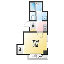 サン・タスク 1Kの間取図画像