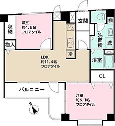 LEO六拾弐番館 2LDKの間取図画像