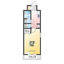 アルティオ西船橋 1Kの間取図画像