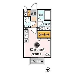 プロシード西船 ワンルームの間取図画像