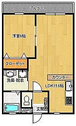 サンフィット武久 1LDKの間取図画像