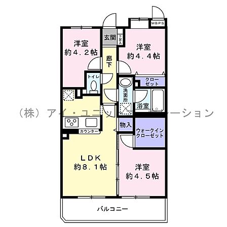 3LDK 間取り