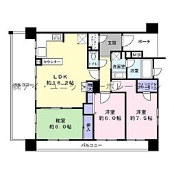 エストグランディール海浜幕張 3LDKの間取図画像