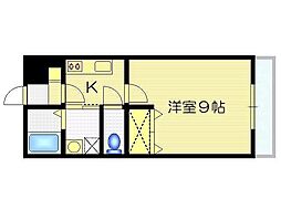 ボアソルテ2 1Kの間取図画像