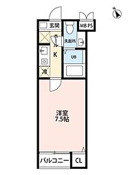 ms.4 1Kの間取図画像