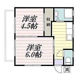 コーポ内山 2Kの間取図画像