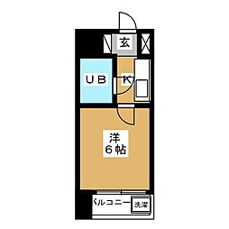 ジュネパレス新松戸第14 1Kの間取図画像