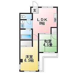 エステート 2LDKの間取図画像