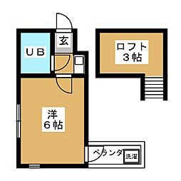 ジュネパレス新松戸第22 1Kの間取図画像