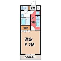 ハート・オブ・クレイドル  ｜ 栃木県さくら市きぬの里3丁目（賃貸アパート1K・1階・29.75㎡） その2