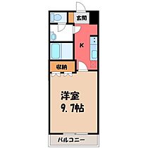 フロントヒルズ  ｜ 栃木県栃木市平井町（賃貸アパート1K・2階・29.75㎡） その2