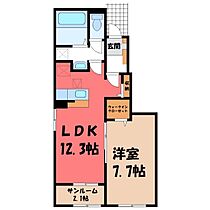 チェリーST A  ｜ 栃木県栃木市新井町（賃貸アパート1LDK・1階・50.14㎡） その2