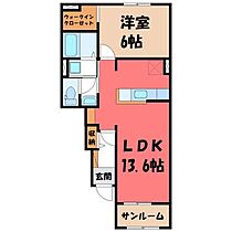 アンジュ・ブローテ A  ｜ 栃木県宇都宮市駒生町（賃貸アパート1LDK・1階・50.33㎡） その2