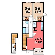 ベル・オーシャン  ｜ 茨城県筑西市下川島（賃貸アパート2LDK・2階・62.45㎡） その2