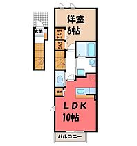 カーサ・スペラーレ A  ｜ 茨城県結城市大字結城（賃貸アパート1LDK・2階・44.33㎡） その2