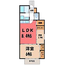 L＆Eグラシアス II  ｜ 栃木県小山市大字羽川（賃貸アパート1LDK・1階・40.01㎡） その2