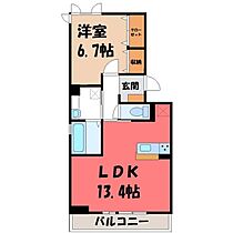 アメニティ グランデ  ｜ 栃木県宇都宮市竹林町（賃貸アパート1LDK・3階・49.21㎡） その2