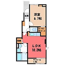 RAINBOWVIEW NEO  ｜ 栃木県宇都宮市中里町（賃貸アパート1LDK・1階・44.02㎡） その2