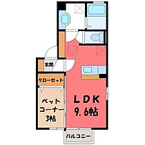 グランドヒル A  ｜ 栃木県真岡市台町（賃貸アパート1LDK・1階・32.92㎡） その2