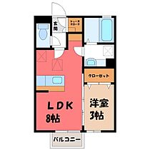 プリエール  ｜ 栃木県下野市下古山（賃貸アパート1LDK・1階・29.44㎡） その2