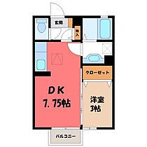 シンシア城東  ｜ 栃木県小山市城東6丁目（賃貸アパート1DK・1階・29.25㎡） その2