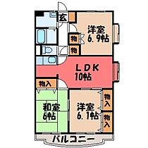 パークヒルズ I  ｜ 栃木県小山市城東6丁目（賃貸マンション3LDK・1階・66.39㎡） その2