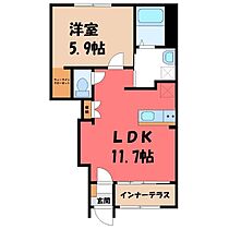 仮)シェルルスターテラス駒生球場  ｜ 栃木県宇都宮市鶴田町（賃貸アパート1LDK・1階・43.24㎡） その2