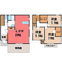 ラ・メゾンリリーバーベナ C  ｜ 栃木県宇都宮市峰2丁目（賃貸一戸建3LDK・1階・102.74㎡） その2