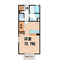 クワトロ ヤナギノ A  ｜ 茨城県結城市新福寺6丁目（賃貸アパート1R・2階・30.27㎡） その2