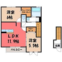 ティンカーベル B  ｜ 栃木県宇都宮市西川田町（賃貸アパート2LDK・2階・60.95㎡） その2