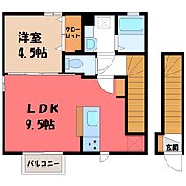 オプティマール A  ｜ 栃木県栃木市片柳町4丁目（賃貸アパート1LDK・2階・39.09㎡） その2