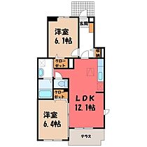 リアン  ｜ 栃木県下都賀郡野木町大字丸林（賃貸アパート2LDK・1階・56.84㎡） その2