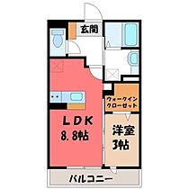 アンジュール C  ｜ 栃木県下都賀郡壬生町至宝2丁目（賃貸アパート1LDK・2階・33.39㎡） その2