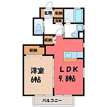 グランテスタ B  ｜ 栃木県真岡市熊倉町（賃貸アパート1LDK・1階・41.33㎡） その2