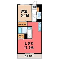 Base  ｜ 栃木県宇都宮市川田町（賃貸マンション1LDK・4階・40.50㎡） その2