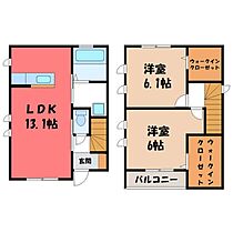 ベルツリー C  ｜ 栃木県栃木市沼和田町（賃貸一戸建2LDK・1階・64.58㎡） その2