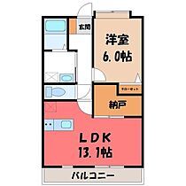 パルコート  ｜ 栃木県宇都宮市鶴田2丁目（賃貸マンション1LDK・4階・49.51㎡） その2