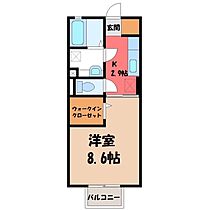 D-room思川ヴィオレ D  ｜ 栃木県小山市城西1丁目（賃貸アパート1K・1階・30.27㎡） その2