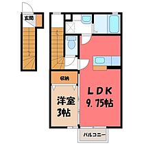 ディアコート エヌ  ｜ 栃木県栃木市箱森町（賃貸アパート1LDK・2階・37.16㎡） その2