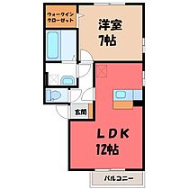 メゾン・ド・ペッツ ニコル  ｜ 栃木県小山市大字羽川（賃貸アパート1LDK・2階・45.42㎡） その2