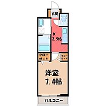 ディアウィン  ｜ 栃木県宇都宮市小幡1丁目（賃貸アパート1K・1階・27.02㎡） その2