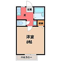 リバーサイドハイツ小山  ｜ 栃木県小山市大字大行寺（賃貸アパート1K・1階・20.46㎡） その2