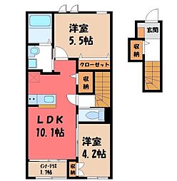 JR東北本線 石橋駅 4.8km 2階/-