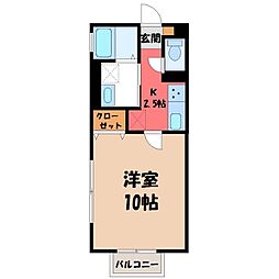JR東北本線 雀宮駅 徒歩20分 2階/-