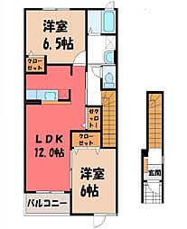 東武宇都宮線 壬生駅 徒歩21分 2階/-