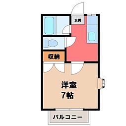 JR東北本線 宇都宮駅 バス22分 ゆたか団地北下車 徒歩5分 2階/-